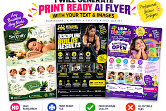 create a professional print ready ai flyer for your business
