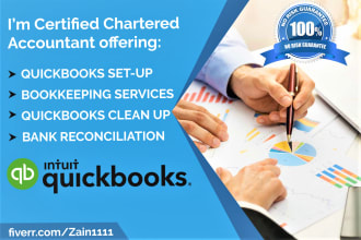 setup, catch up and do your bookkeeping in  quickbooks online