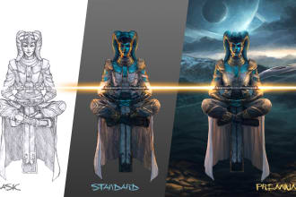 create a fantasy character or other concept art for you