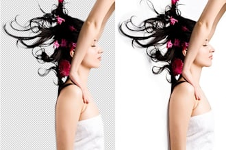 transparent background and hear masking