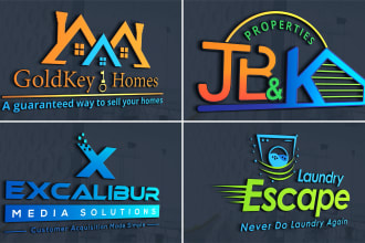 do a modern business logo design with complete files