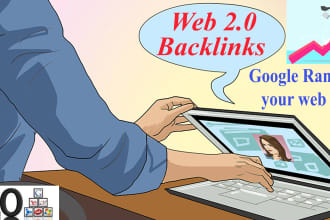 create 20 high quality  web 2 0 properties