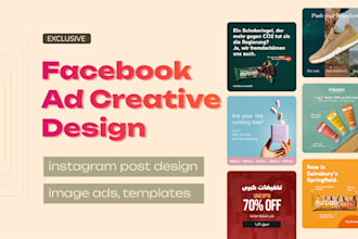 design facebook ad creative and instagram post image ads