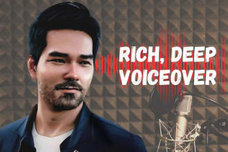 do a rich, deep american voiceover