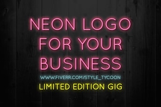 do a glowing neon logo