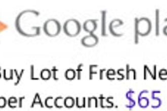 pay you 70USD to create Google Play Developer Account