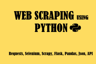 do web scraping or web crawling from any website with python