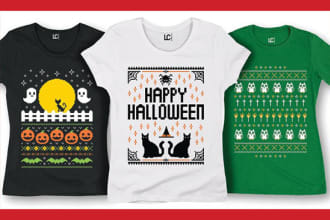 design your christmas print ready t shirt professionally