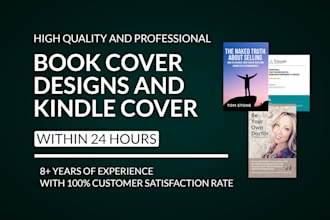 design a book cover design or kindle design