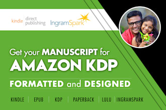 do amazon KDP ebook formatting and  novel pagination