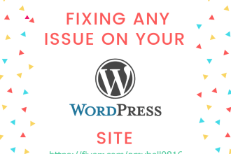 fix wordpress website, wordpress issues or errors, customize