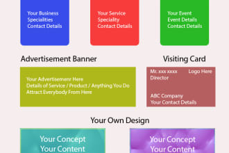 design flyer or brochure or visiting card
