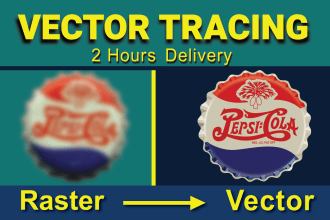 vector tracing, redraw logo, convert image to vector quickly