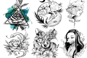 draw a professional tattoo for you