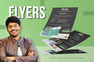 do custom flyer design for event, promotion and real estate
