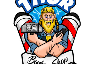 draw a cool cartoon logo for business or blog