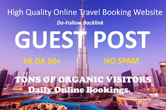 guest post on high quality travel site online booking daily sales