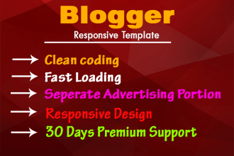 create blogger template or blog design