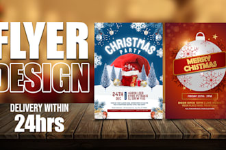do party flyer, christmas flyer, and event flyer design