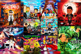 design unique professional cartoon cover and flyer
