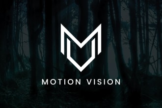 create monogram minimalist flat logo