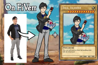 draw you in yugioh style plus trading card