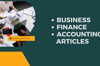 write you business, finance and accounting article