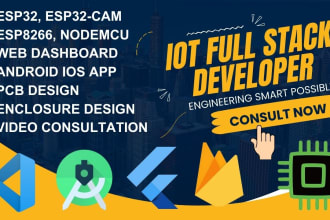 do arduino programming, esp32 with mobile app development