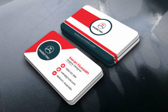 do modern two sided business card visiting card stationary design in 6 hours
