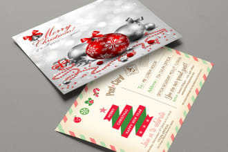 design post cards gift certificate christmas card rack card