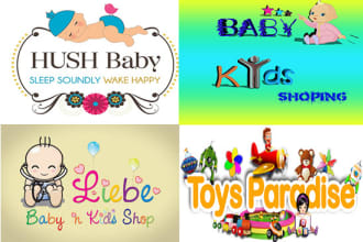 do kids or baby shop,toy shop and baby product logo