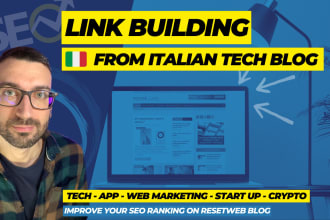 create backlink from my italian tech blog, link building
