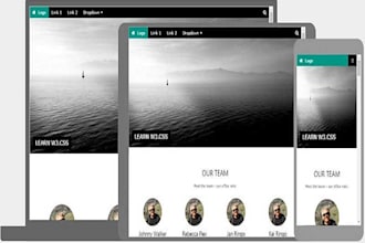 develop html and css responsive website design