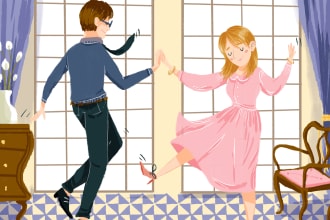 create cute children book illustration