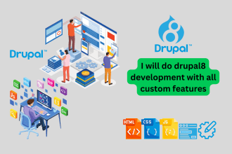 do drupal 10 11 development with all custom features