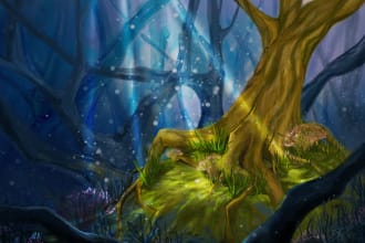 create background drawing or concept art illustration