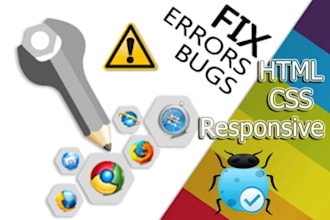 fix any html and css bugs
