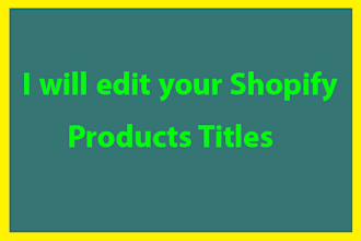 edit and write products titles and description