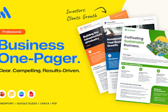 create a clean one pager and executive summary
