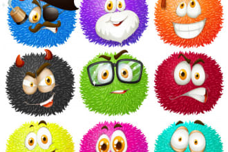 design cute animal emoticon,mascot,stickers,cartoon,