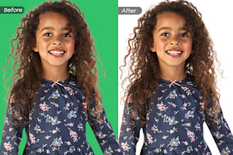 do photoshop hair masking and background remove 10 image