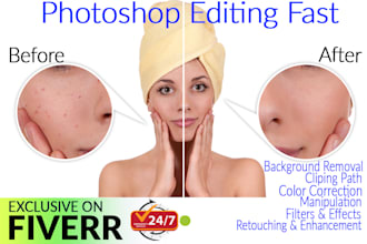 any photoshop editing 1 hour