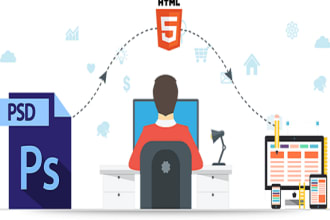 convert psd to html