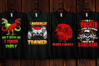 create a creative custom typography tshirt design for merch by amazon