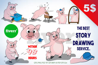 draw creative storybook illustration for children