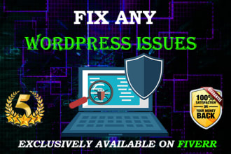 fix wordpress website errors and issues in 24 hours