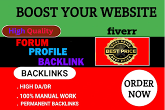 create social media profile backlinks  for high da seo link bulding