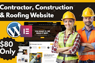 design contractor, construction and roofing website