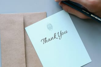 write a heartfelt thank you note for you