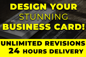design your stunning business card and stationery in 1 day